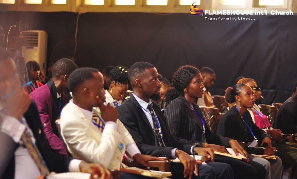 Pastor speaking on stage